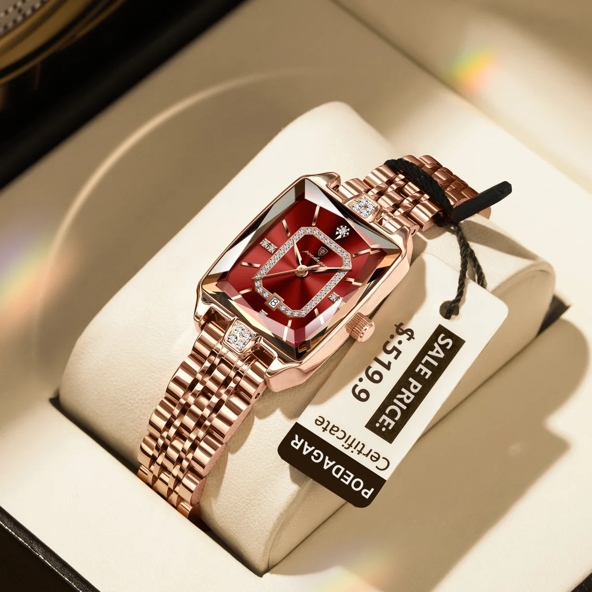 POEDAGAR Top Elegant Women Wristwatch Waterproof Date Ladies Watch Stainless Steel Rectangle Quartz Women's Watches Female Reloj - Image 2