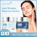 Coenzyme Q10 Anti-aging Day Cream Anti Wrinkles Night Cream Combination Set Vitamin E Moisturizing Cream Reduce Facial Fine Line