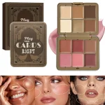 12 Colors Creamy Blush Palette Multi-Color Cream Blush Plate Concealer Plate Contour and Highlighter Palette Makeup Blush