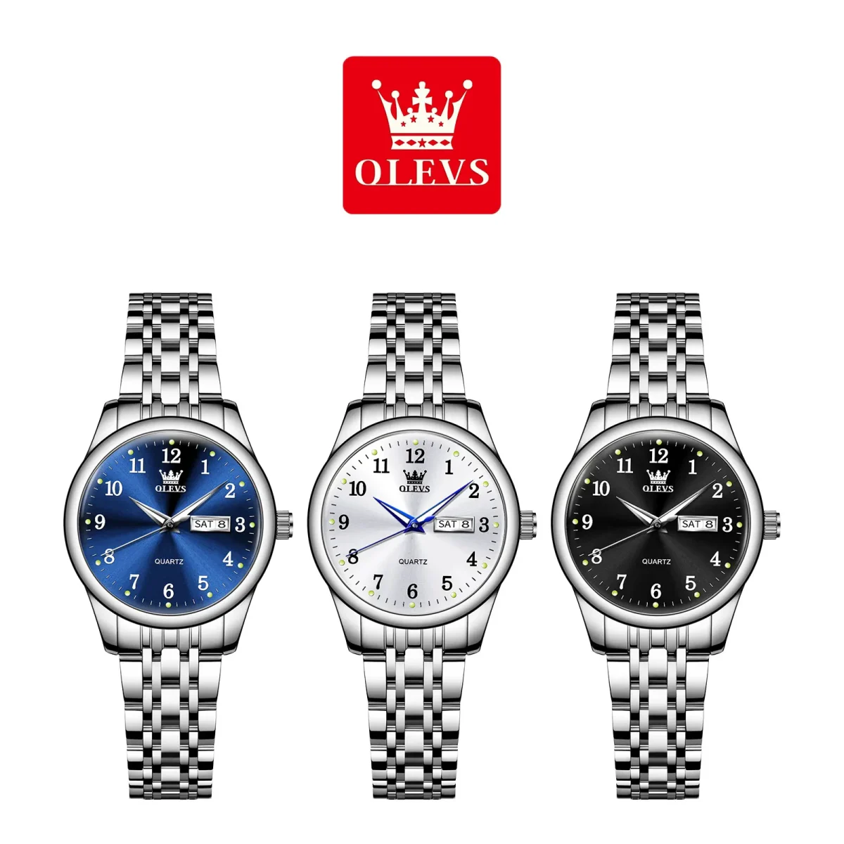 OLEVS Luxury Quartz Watch for Women Elegant Stainless Steel Women's Watches Gifts Waterproof Fashion Trend Simple Ladies Watch - Image 6